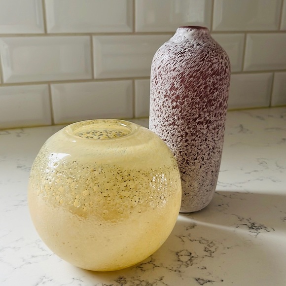 Anthropologie Accents Anthropologie Set Of Two Glass Decorative